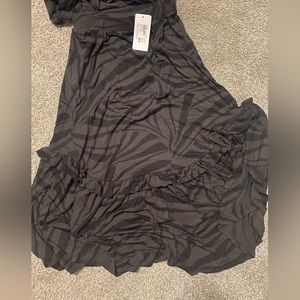 NEW Z-Supply Evereve Women's Tropical Zebra Two-Piece Set Skirt Wrap Top x-small